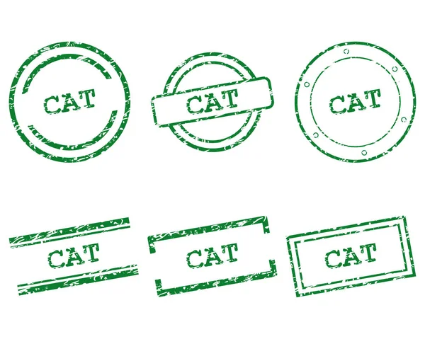 Sellos de gato en blanco — Archivo Imágenes Vectoriales