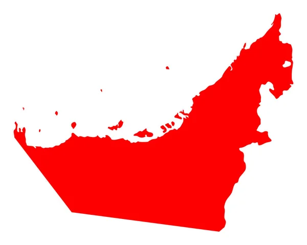 Kaart van Verenigde Arabische Emiraten — Stockvector