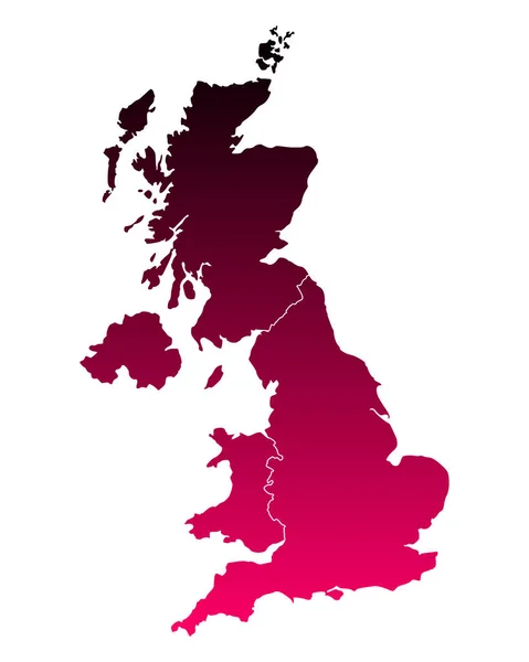 Map of United Kingdom — Stock Vector