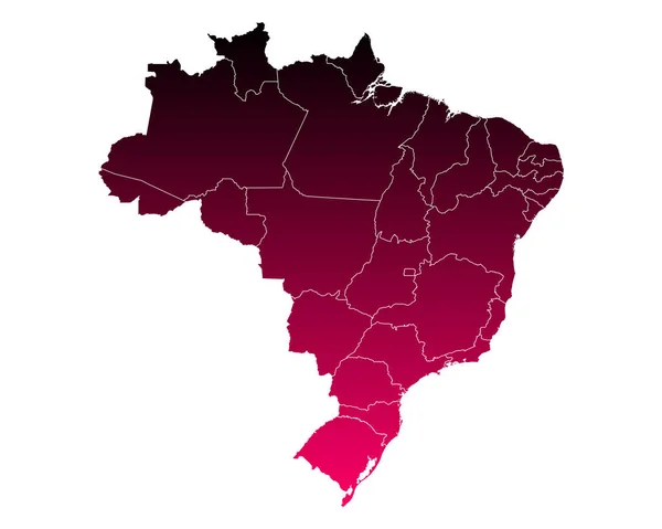 Точні мапу Бразилії — стоковий вектор