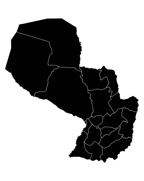 Doğru Paraguay Haritası — Stok Vektör