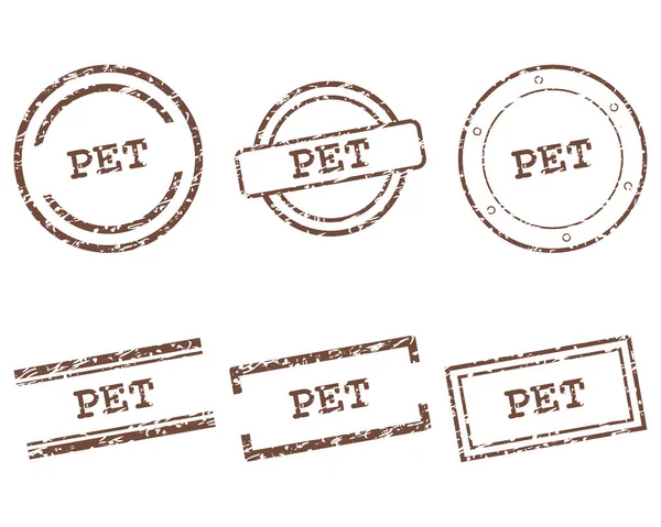 Timbre pentru animale de companie pe alb — Vector de stoc