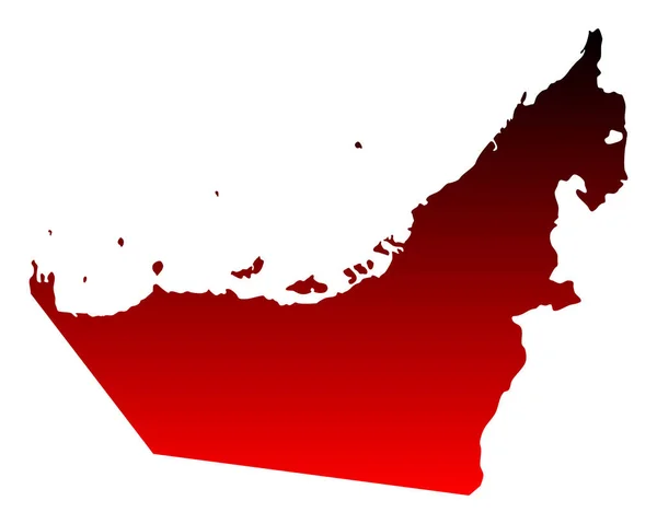 La carte des Émirats arabes unis — Image vectorielle