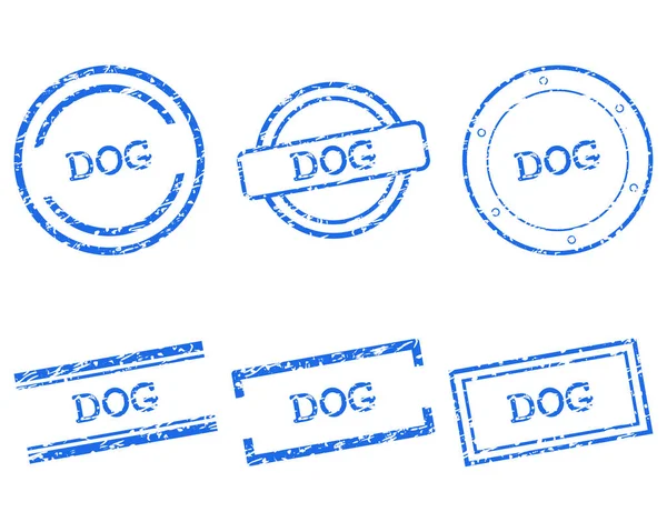 Sellos de perro en blanco — Archivo Imágenes Vectoriales