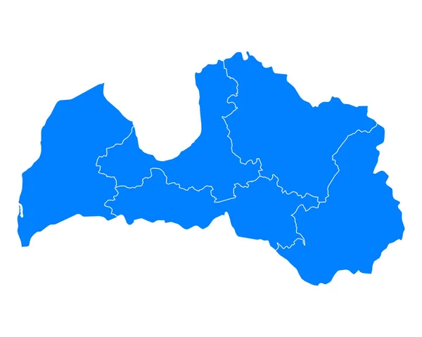 Doğru Letonya Haritası — Stok Vektör