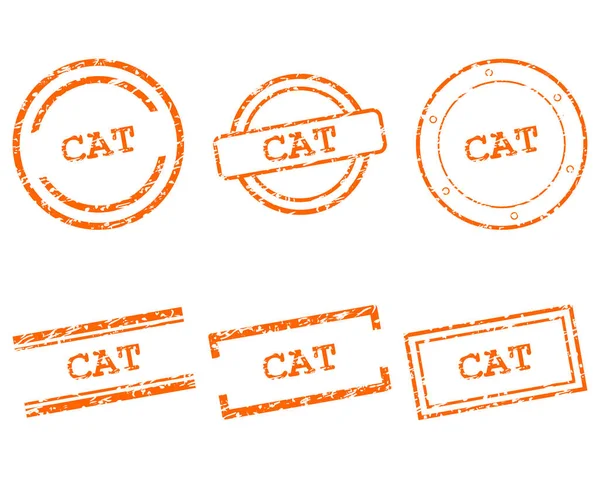 Carimbos de gato em branco —  Vetores de Stock