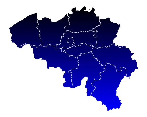 Accurate map of Belgium — Stock Vector