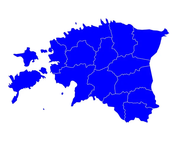 准确的地图爱沙尼亚 — 图库矢量图片