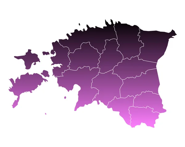 Dokładna mapa Estonii — Wektor stockowy