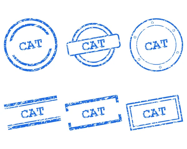 Кошачьи печати на белом — стоковый вектор