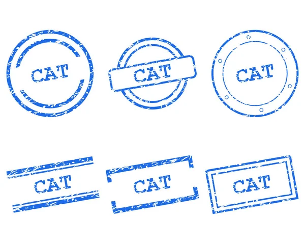 Carimbos de gato em branco —  Vetores de Stock