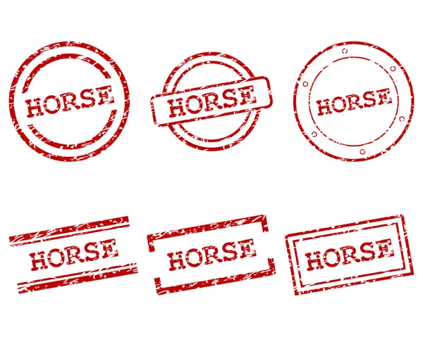 Horse stamps on white — Stock Vector