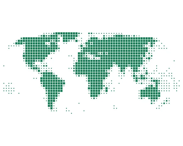 Kaart van de wereld — Stockvector