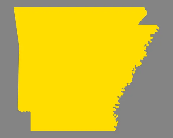 Mapa exacto de Arkansas — Vector de stock