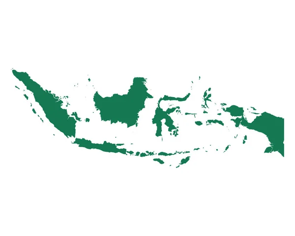 Mapa exacto de Indonesia — Vector de stock