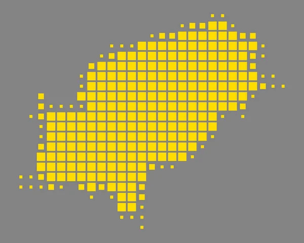Mapa preciso de Ibiza — Vector de stock
