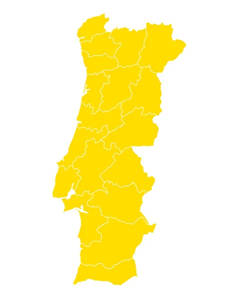 Mappa esatta di Portogallo — Vettoriale Stock