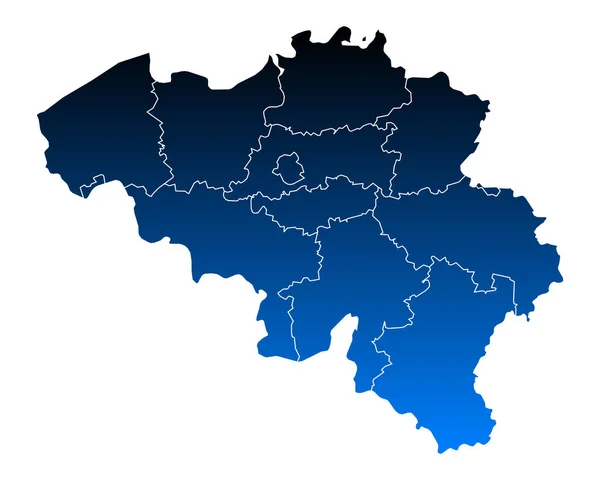 Korrekt karta över Belgien — Stock vektor