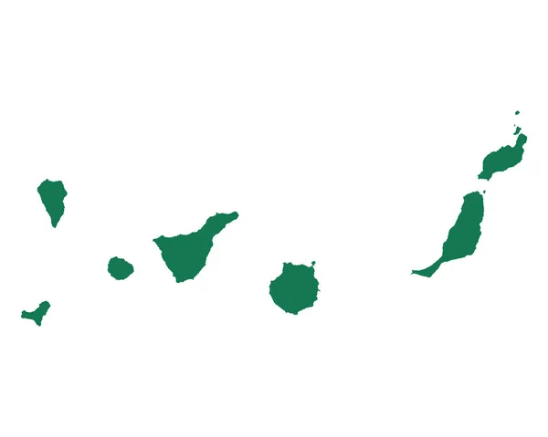 카나리아 제도의 지도 — 스톡 벡터