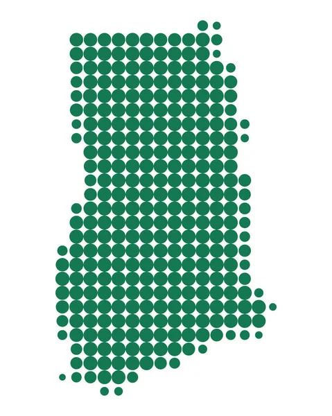 Mapa exacto de Ghana — Archivo Imágenes Vectoriales