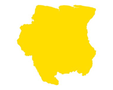 Doğru Surinam Haritası