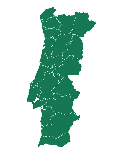 Korrekt karta över Portugal — Stock vektor