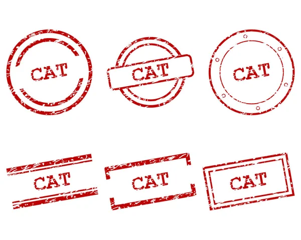 Котячі марки на білому — стоковий вектор