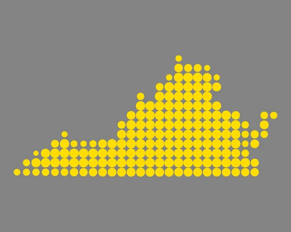 Ακριβή χάρτη της Βιρτζίνια — Διανυσματικό Αρχείο