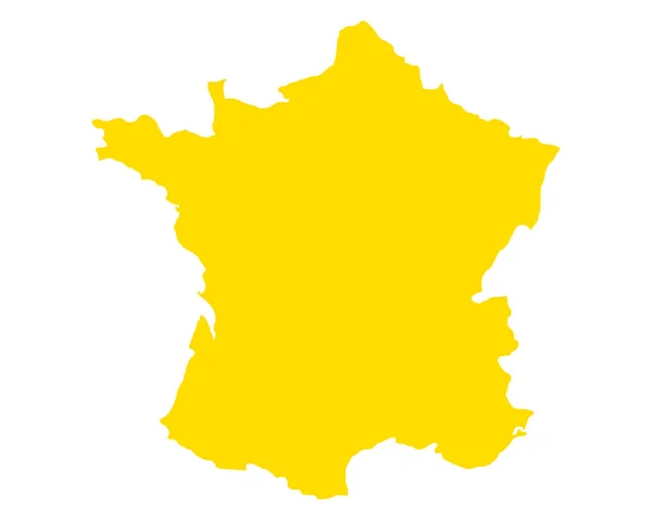 Genaue Landkarte von Frankreich — Stockvektor