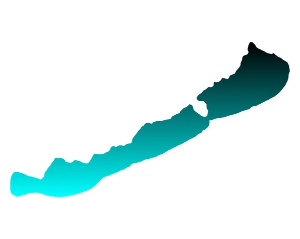 Karta över Balatonsjön — Stock vektor