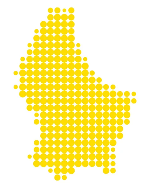 Carte précise de Luxembourg — Image vectorielle