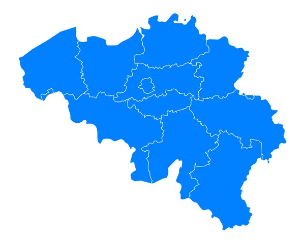 Přesná mapa Belgie — Stockový vektor