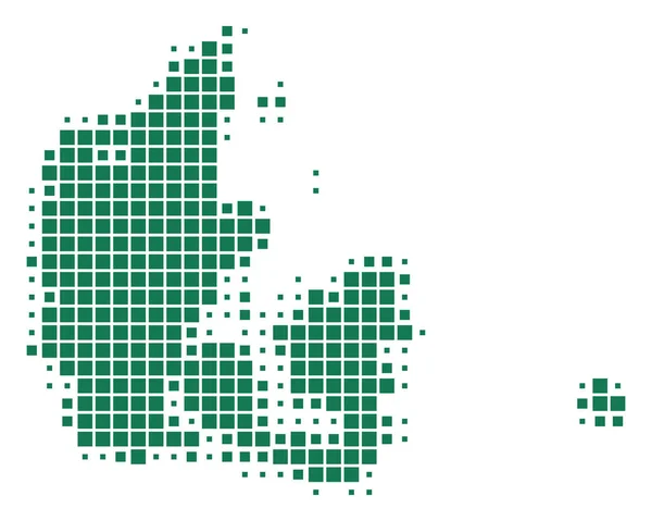 Korrekt karta över Danmark — Stock vektor