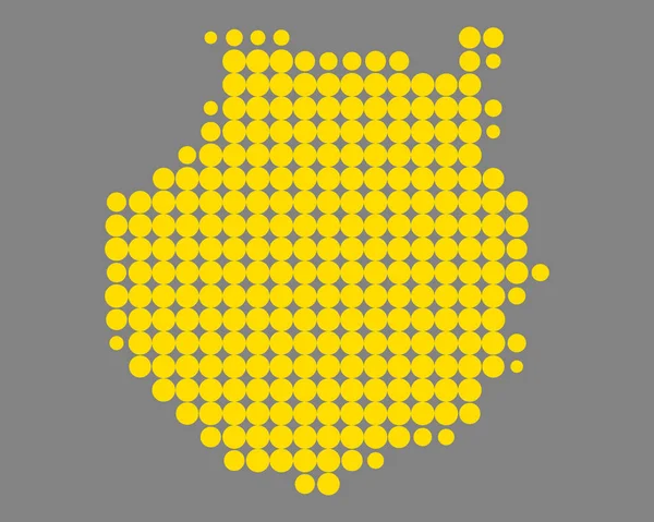 La mappa di Gran Canaria — Vettoriale Stock