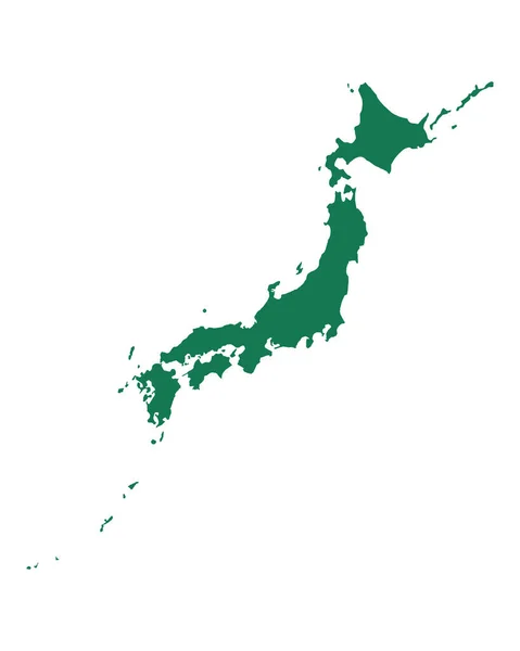 แผนที่ที่ถูกต้องของญี่ปุ่น — ภาพเวกเตอร์สต็อก