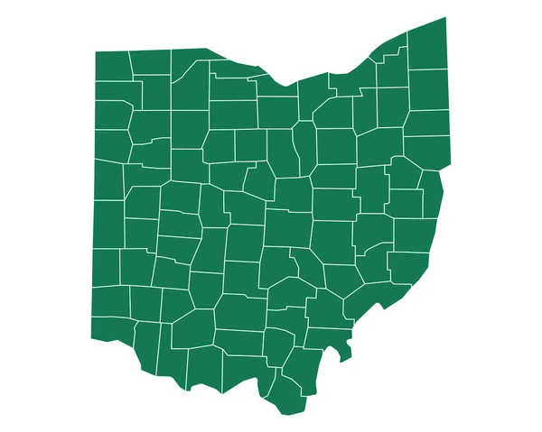 Mappa esatta di Ohio — Vettoriale Stock