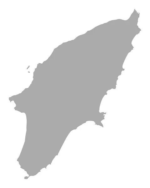 Mapa preciso de Rhodos — Vector de stock