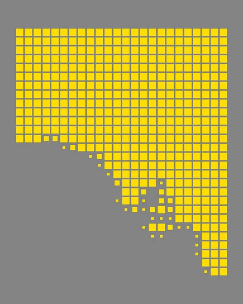 南オーストラリア州の地図 — ストックベクタ