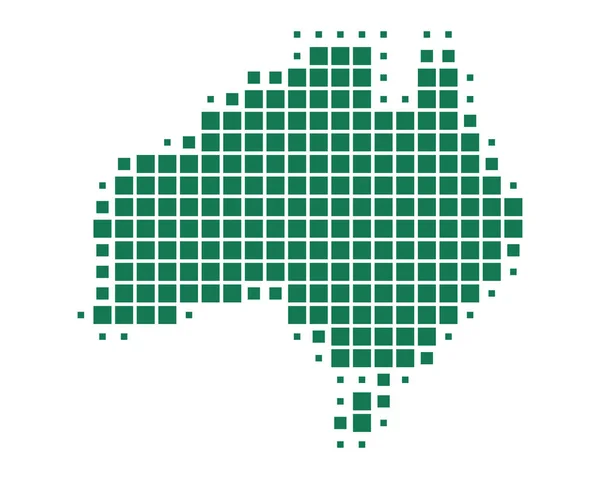 Doğru Avustralya Haritası — Stok Vektör