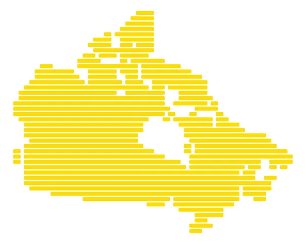 Korrekt karta över Kanada — Stock vektor