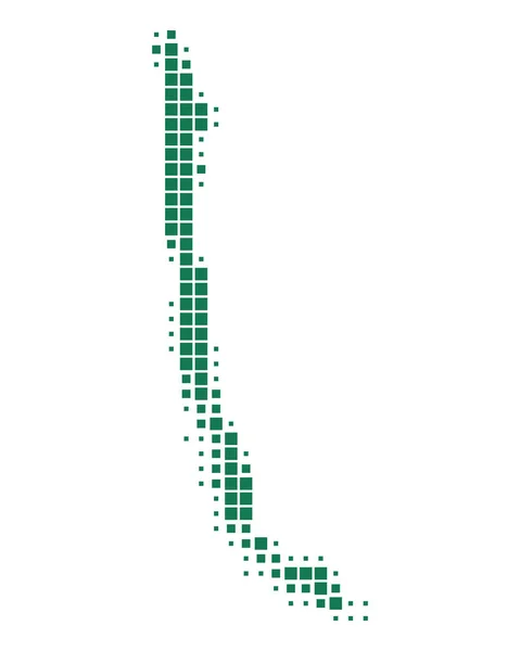 智利准确的地图 — 图库矢量图片