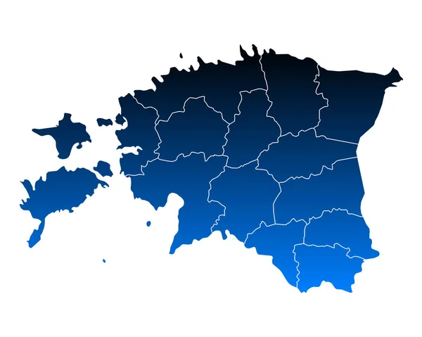 Точная карта Эстонии — стоковый вектор