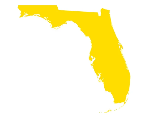 Mapa exacto de Florida — Archivo Imágenes Vectoriales