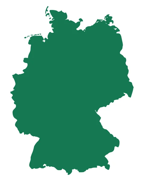Mapa exato de Alemanha — Vetor de Stock