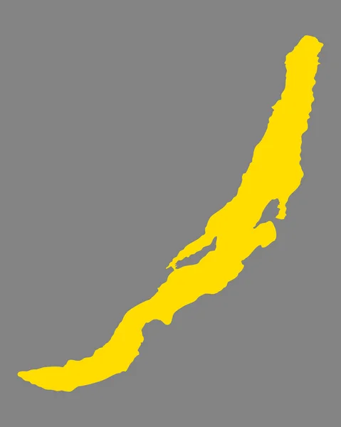 Mapa jezera Bajkal — Stockový vektor