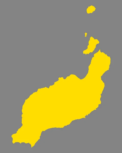 Ακριβή χάρτη του Lanzarote — Διανυσματικό Αρχείο
