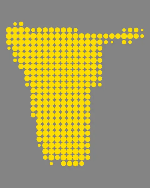 Carte précise de Namibie — Image vectorielle