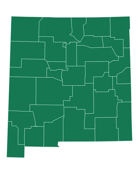 O mapa de Novo México —  Vetores de Stock