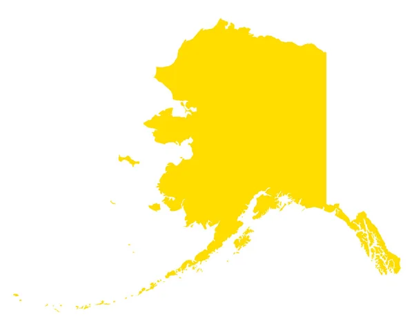 Nauwkeurige kaart van Alaska — Stockvector