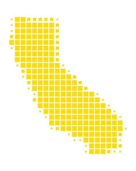 Nauwkeurige kaart van Californië — Stockvector